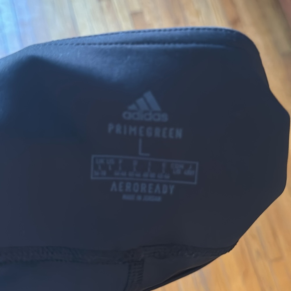 🌞Adidas Womens Black Spandex Shorts Primegreen Aeroready Size Large - Picture 3 of 4